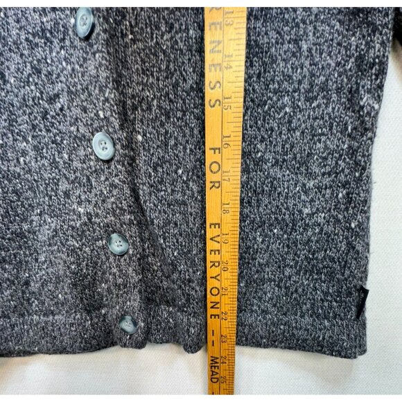 Woolrich Womens Petite Cardigan Sweater M Gray Button Closure & Patterned Design - Picture 9 of 14